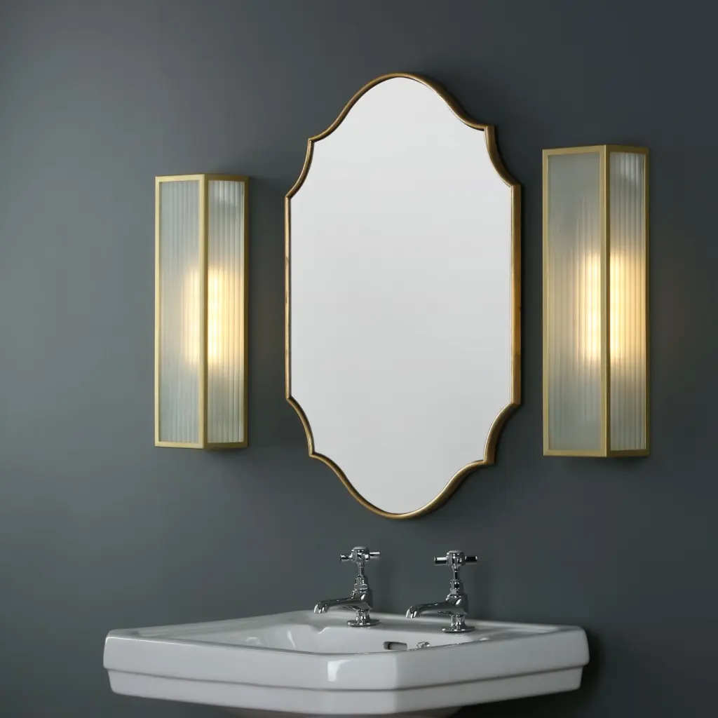 Ruggiero Rectangle Gold Mirror 70 x 50cm