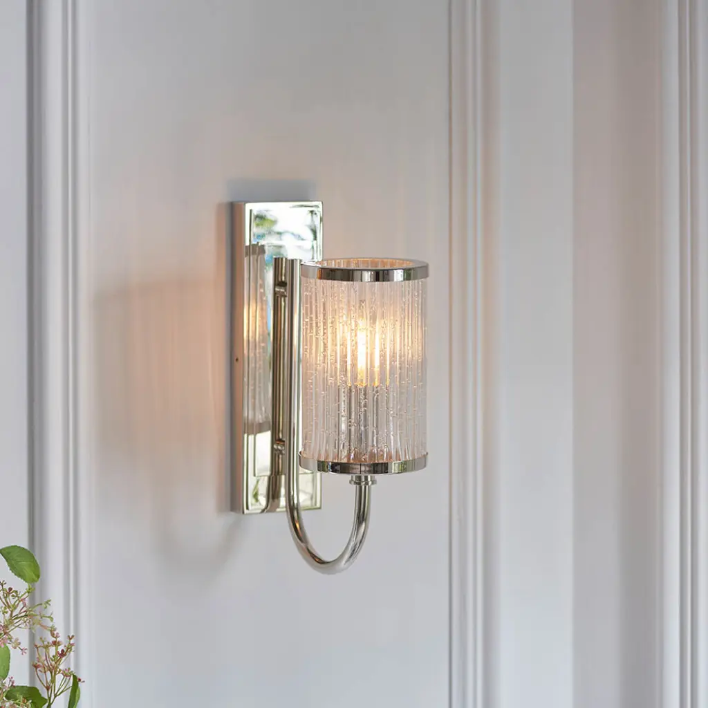 Henbury Ribbed Glass Wall Light