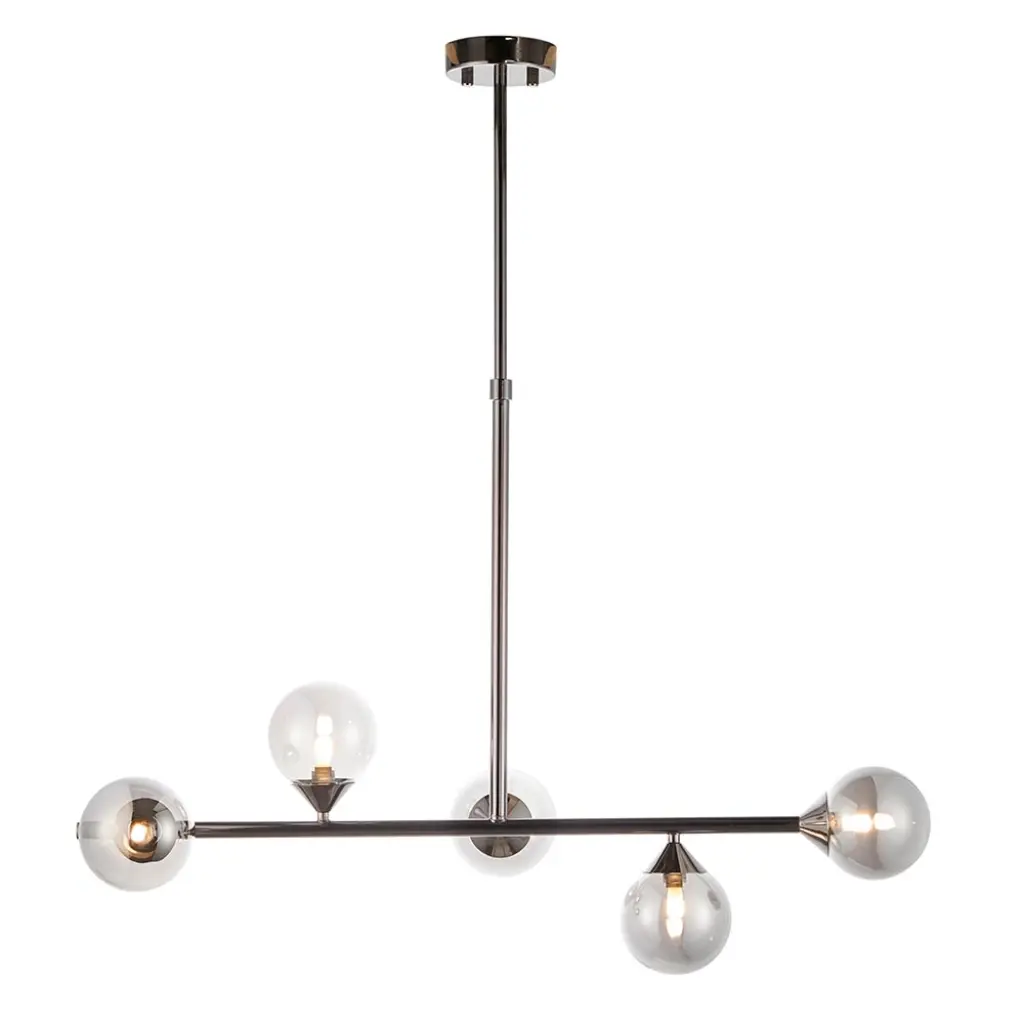 Eve Black Linear Pendant C/W Smoked Shades