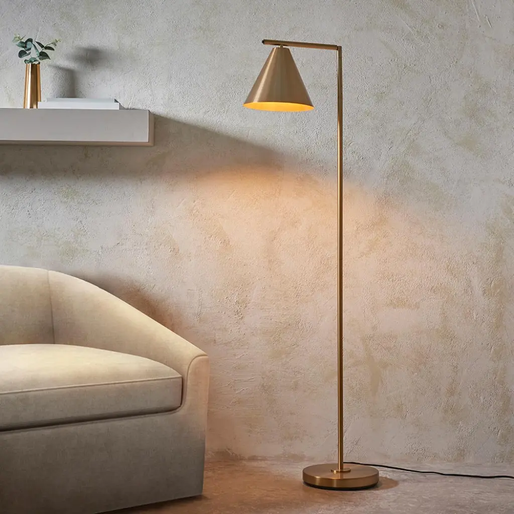 Cape Antique Brass Floor Lamp