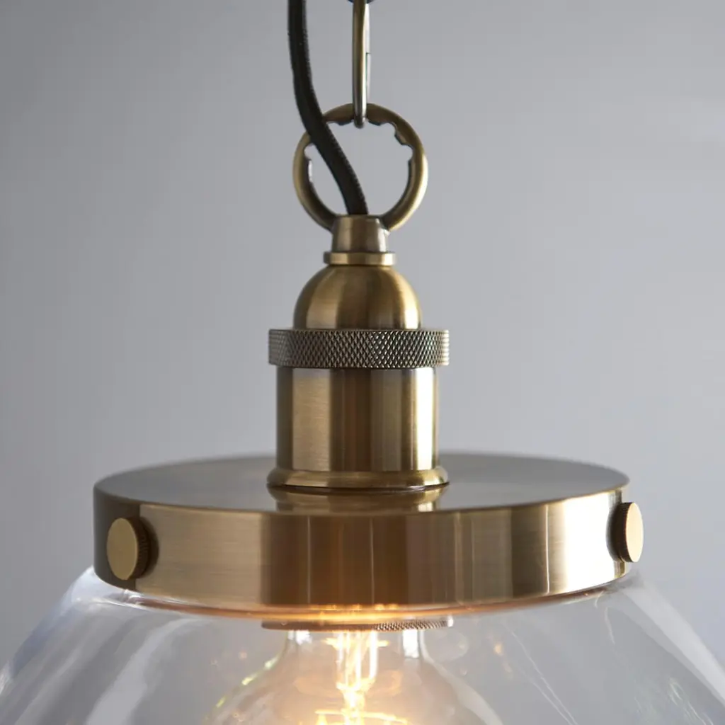 Hansen Grand Pendant in Antique Brass