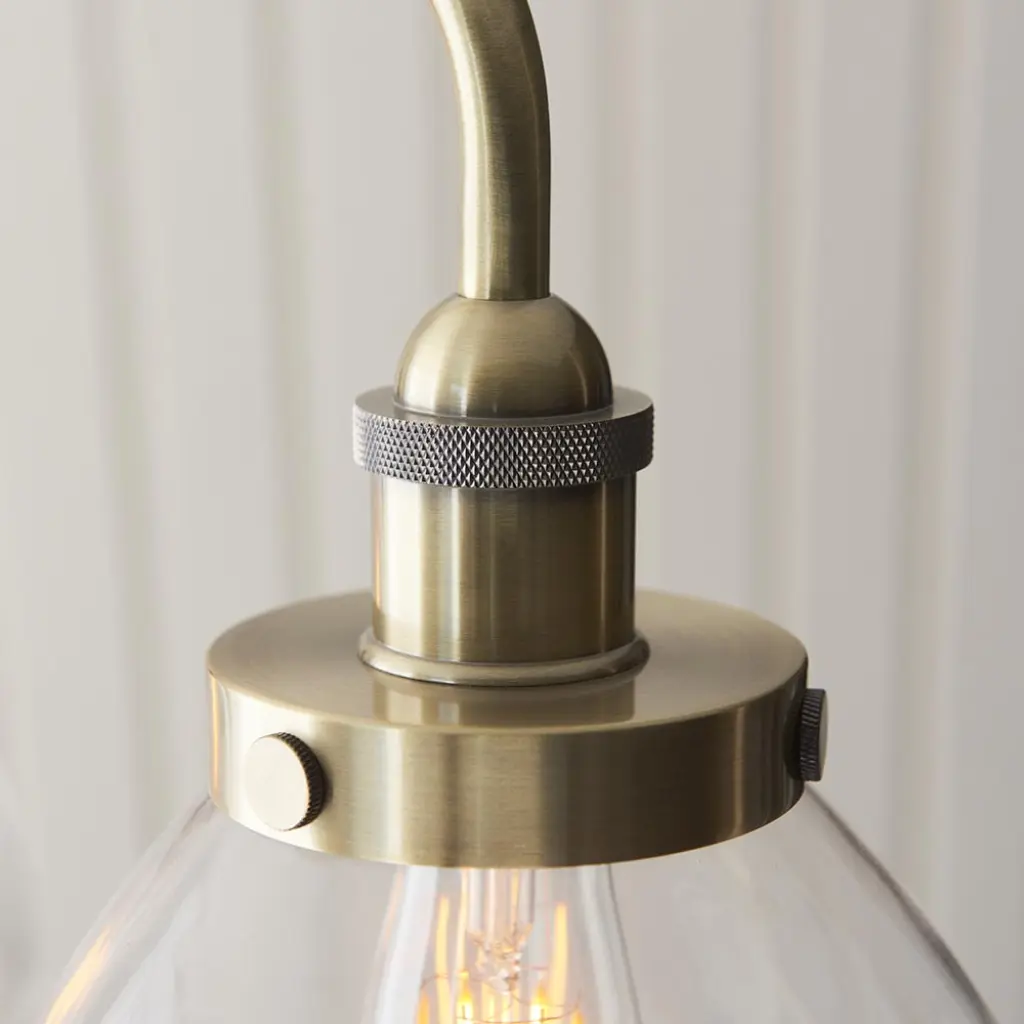 Hansen 3 Light Bar Linear Pendant in Antique Brass