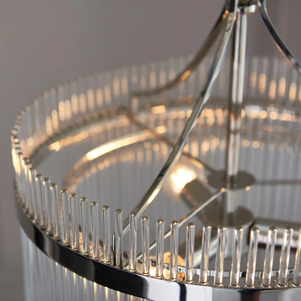 Marietta 3 Light Bright Nickel Pendant