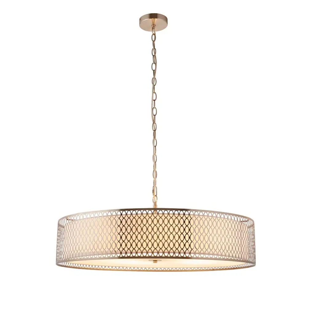 Cordero Large Satin Nickel Pendant