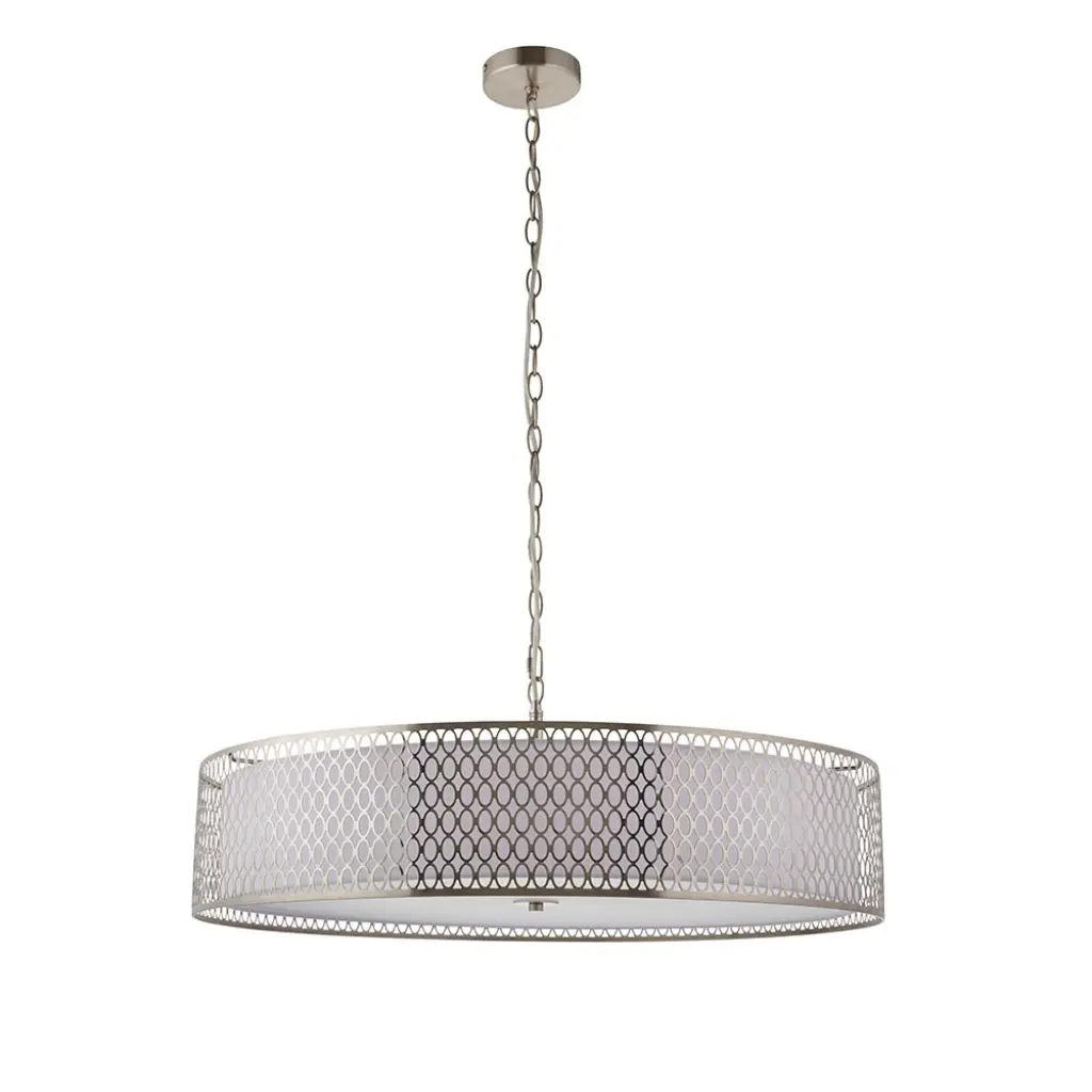 Cordero Large Satin Nickel Pendant