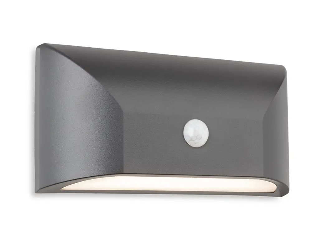Mission LED Outdoor Wall Light in Graphite with PIR Sensor