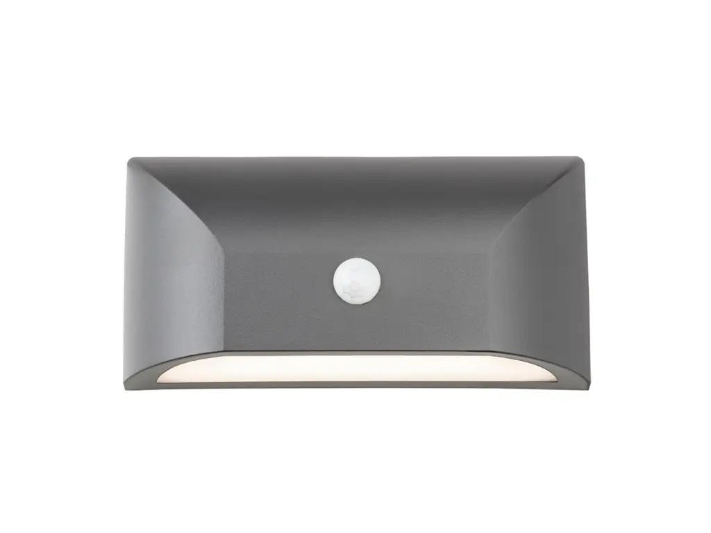 Mission LED Outdoor Wall Light in Graphite with PIR Sensor
