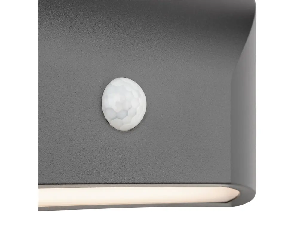 Mission LED Outdoor Wall Light in Graphite with PIR Sensor