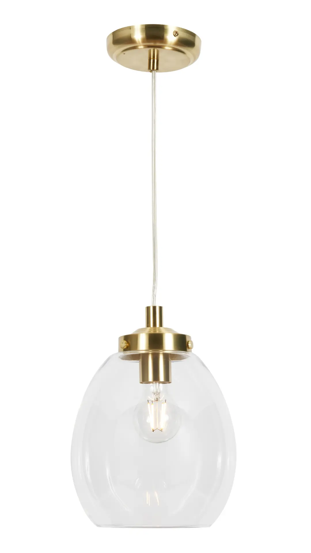 Satin Brass Ceiling Fitting Pendant/Semi Flush
