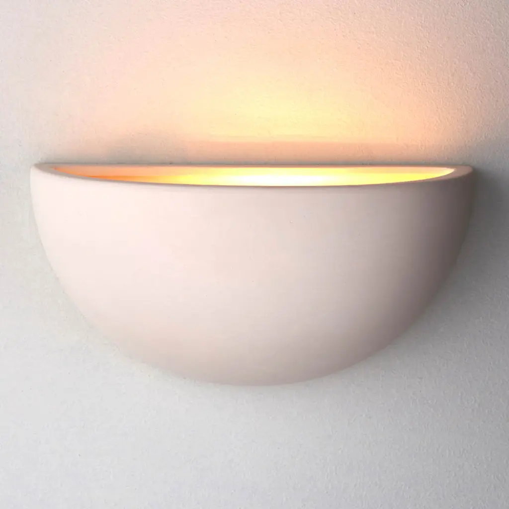 Pride 1 Light Ceramic Half Moon Wall Light