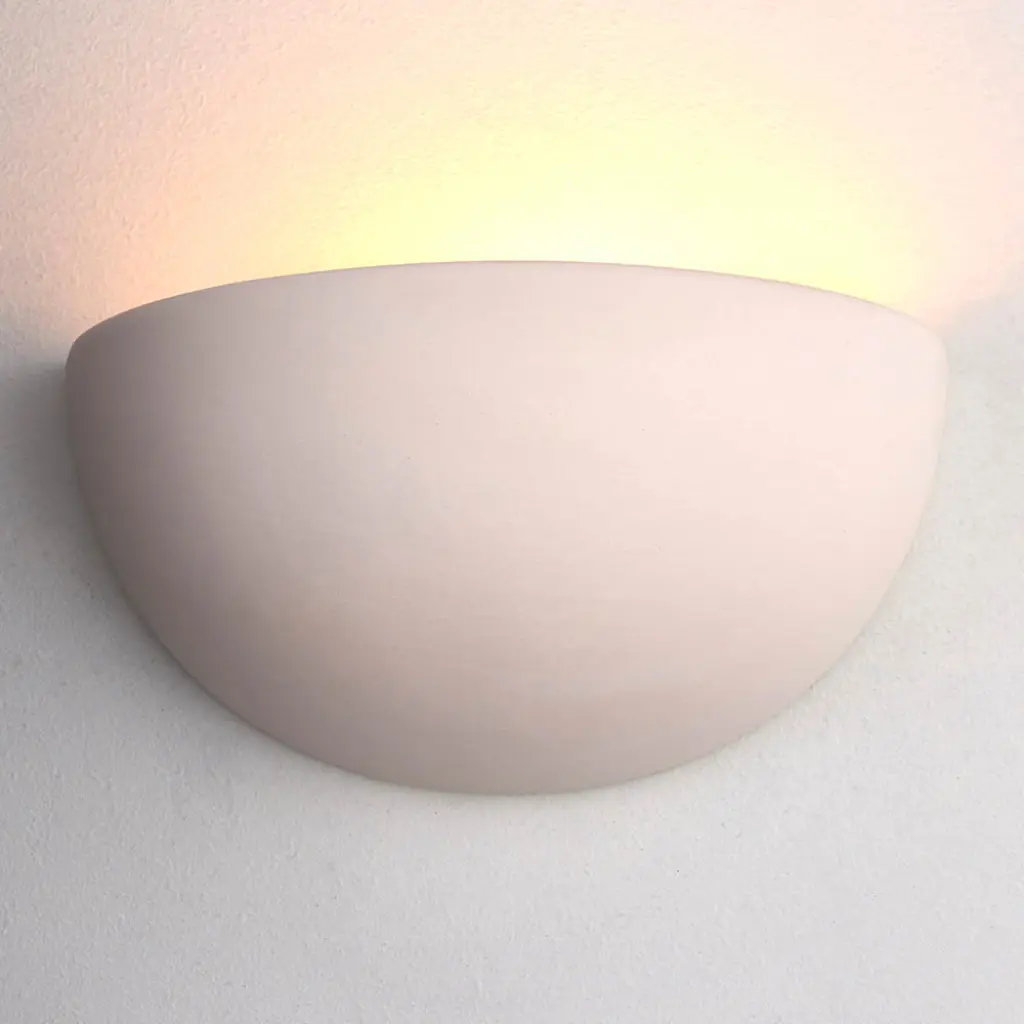 Pride 1 Light Ceramic Half Moon Wall Light