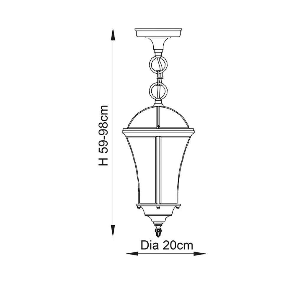 Drayton 1 Light Hanging Pendant IP44 60W