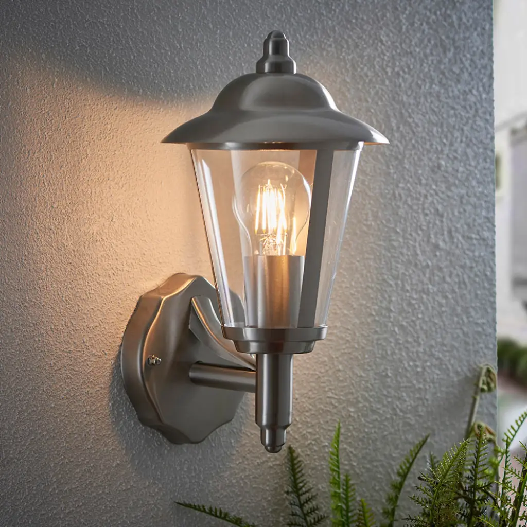 Klien Upturned Stainless Steel Wall Light IP44