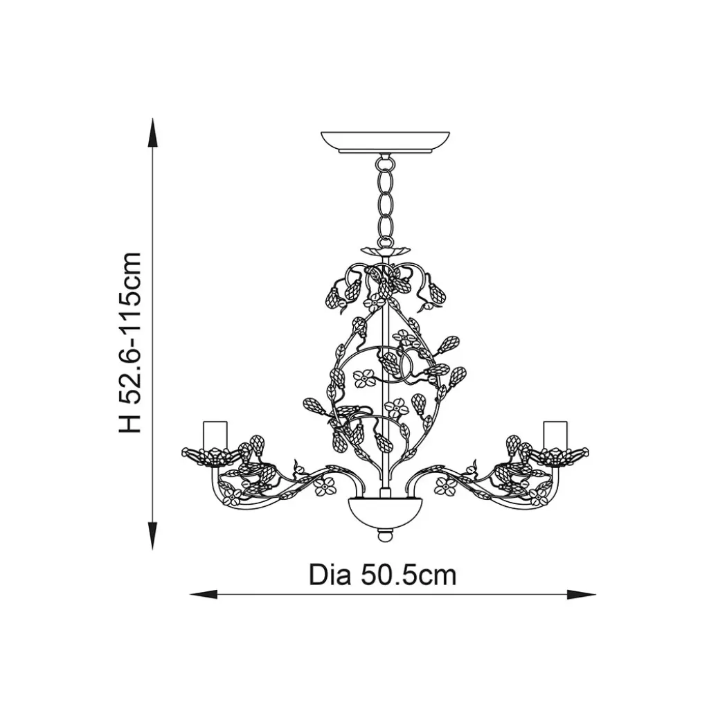 Lullaby 5-Light Cream Fitting