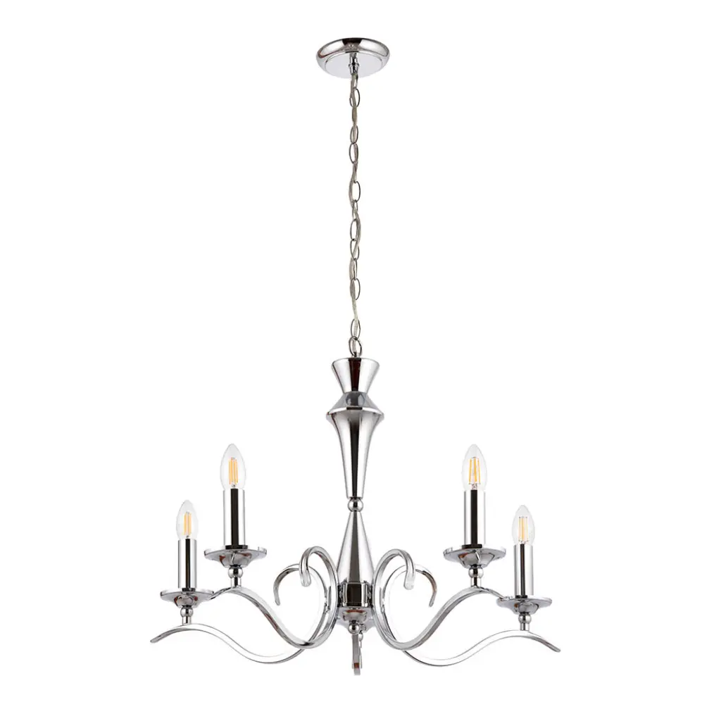 Kora 5-Light Polished Chrome Fitting