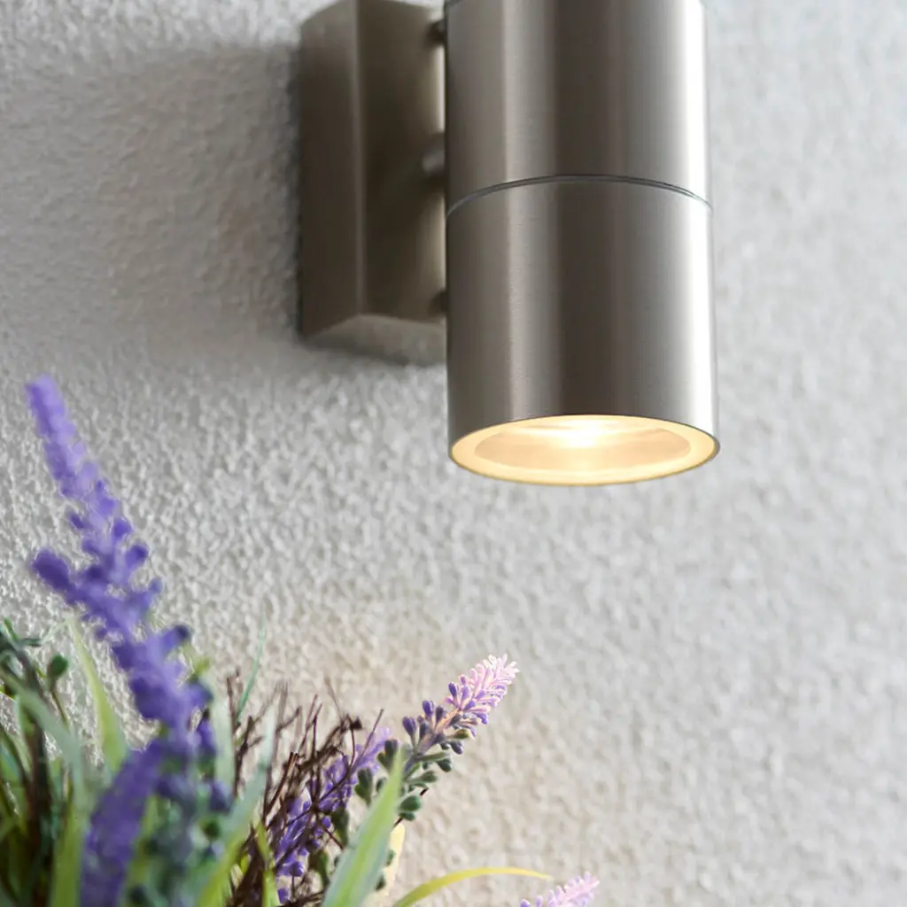 Canon Up & Down Stainless Steel Wall Light IP44