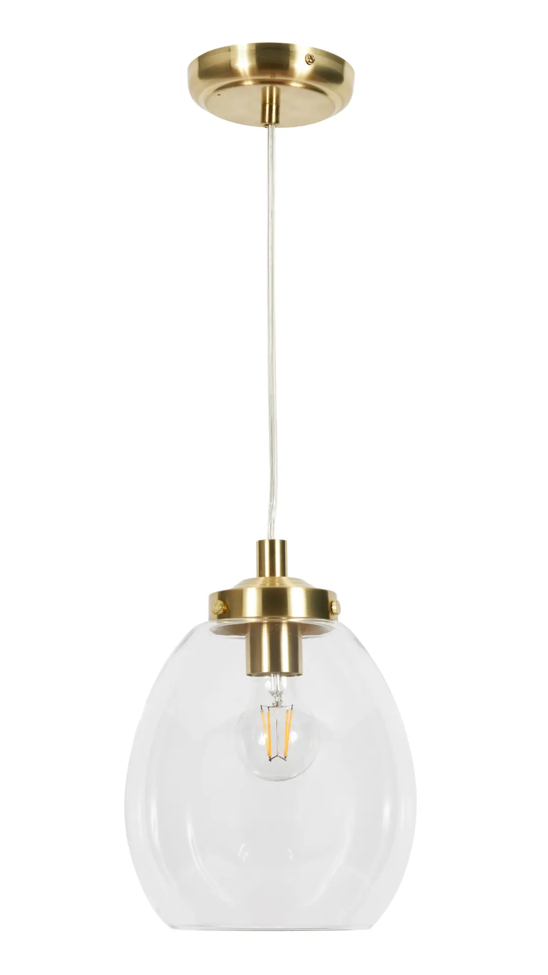 Satin Brass Ceiling Fitting Pendant/Semi Flush