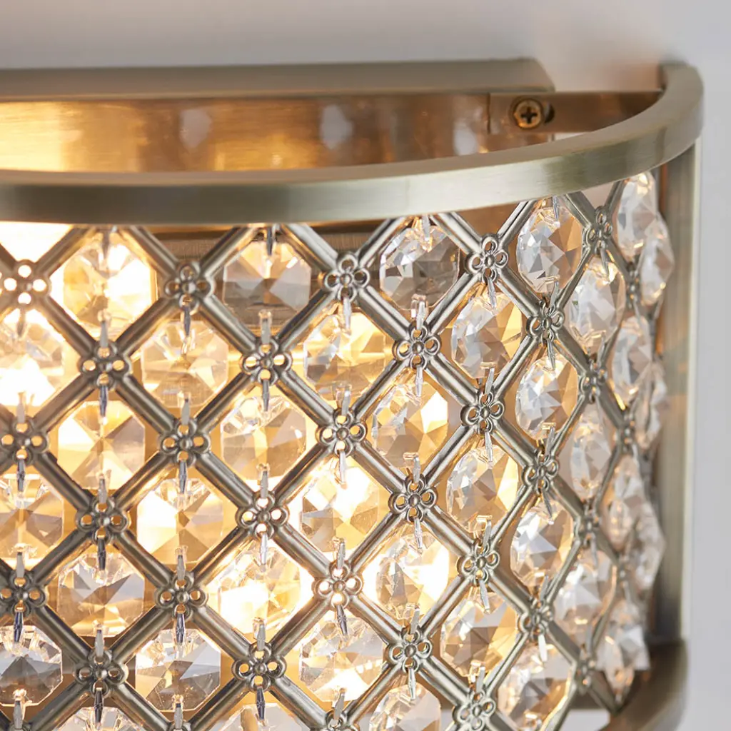 Hudson 2 Light Wall in Antique Brass