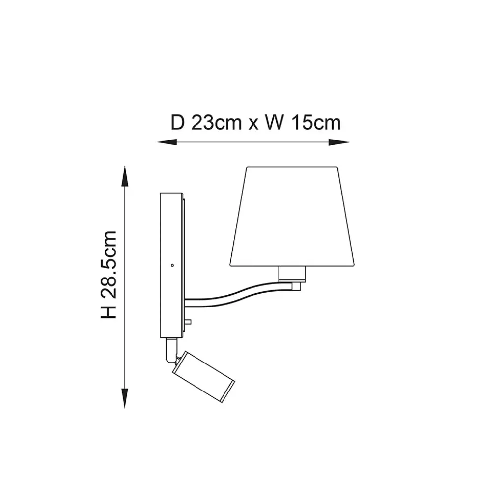 Harvey Wall and Spot Light in Nickel C/W Shade