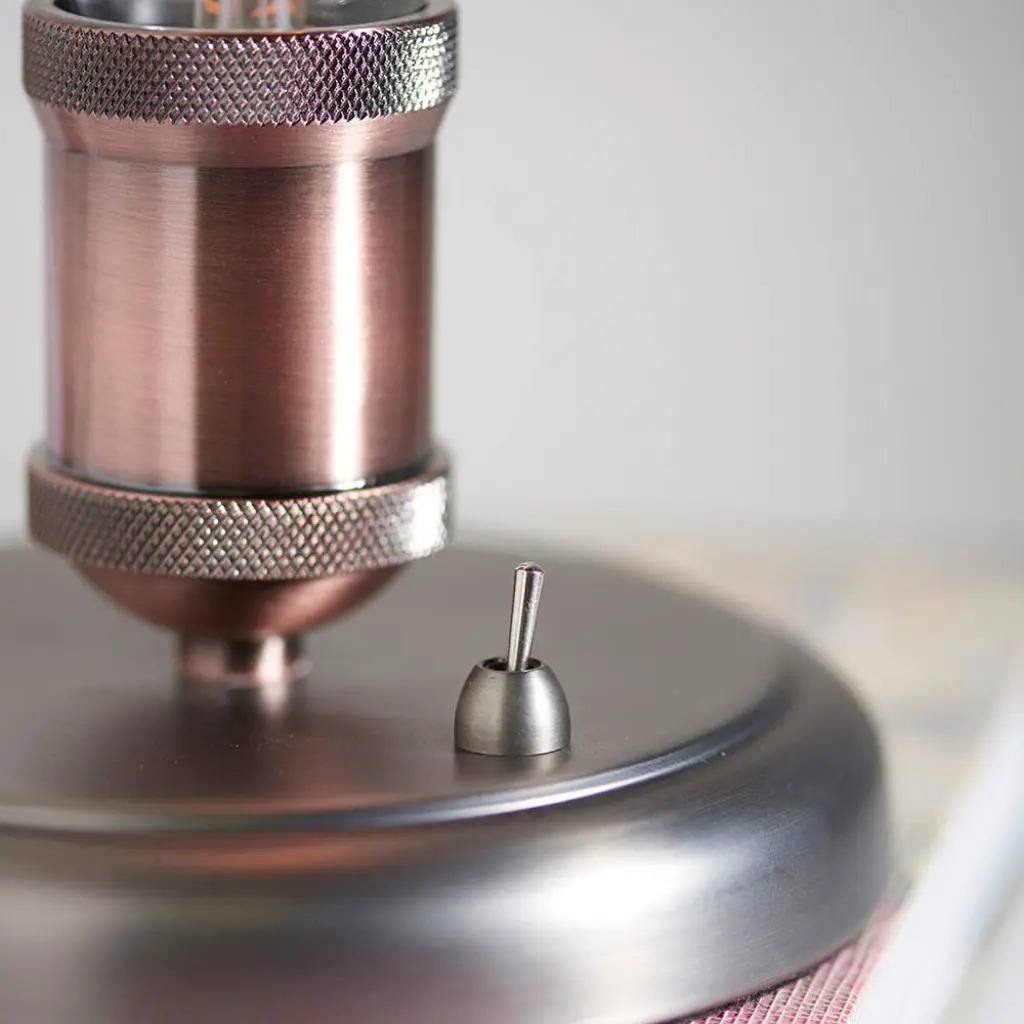 Hal Small Table Lamp in an Aged Copper Finish