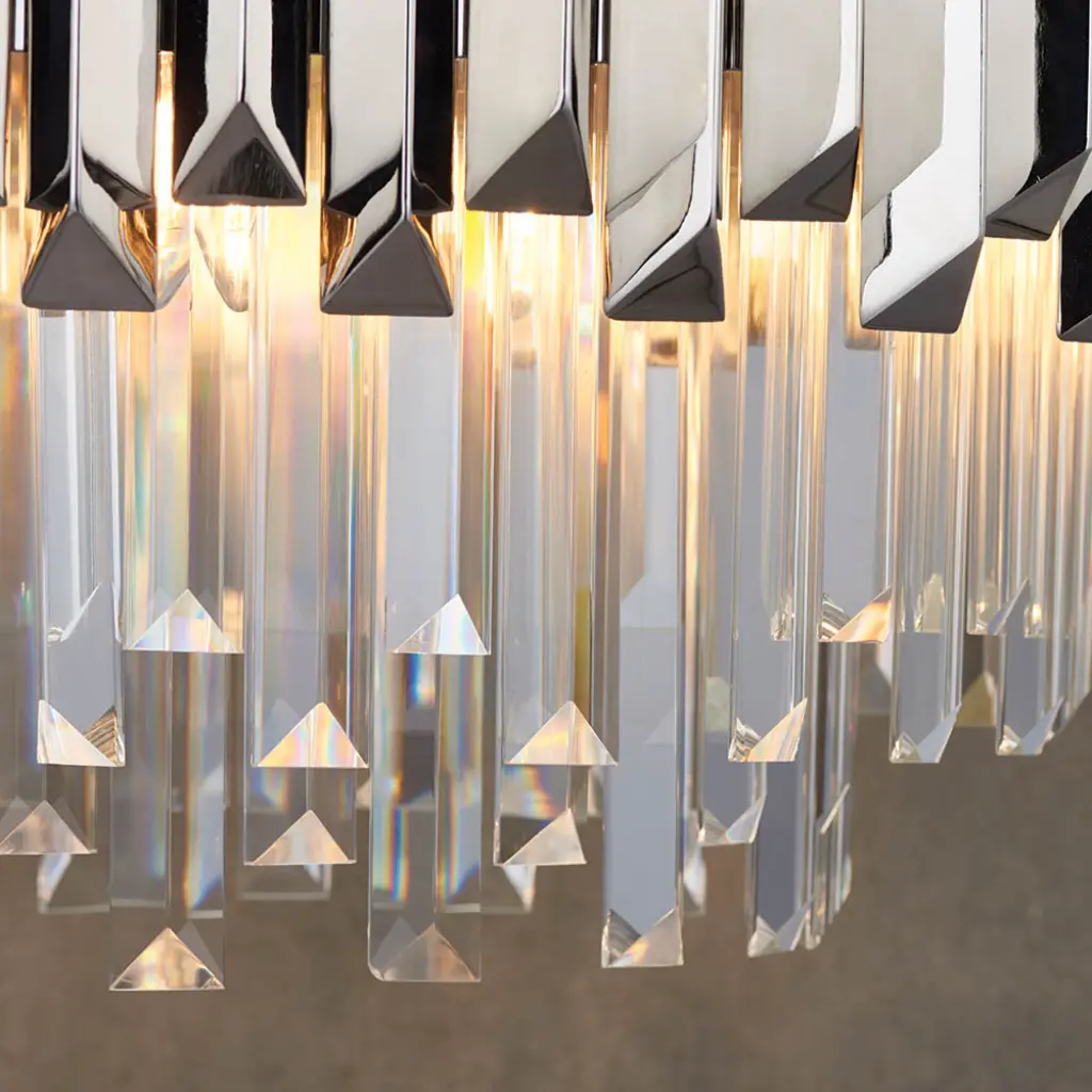 Valetta 6 Light Pendant in Polished Nickel Finish
