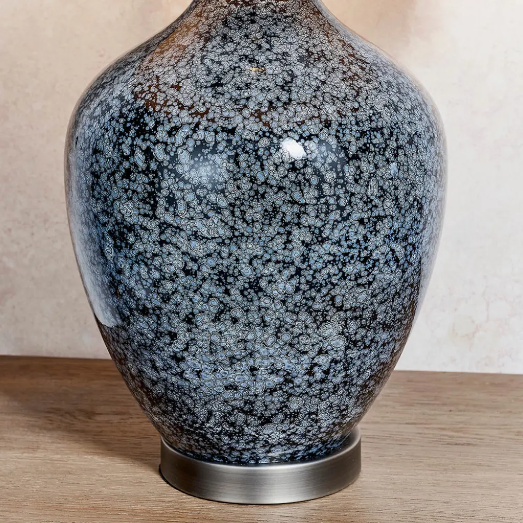 Ilsa Black & Grey Table Lamp C/W Shade