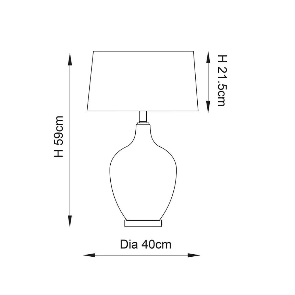 Ilsa Black & Grey Table Lamp C/W Shade