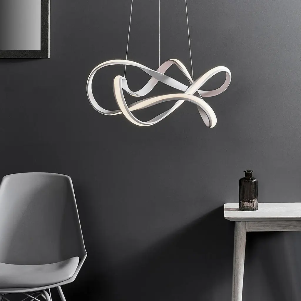 Synergy 44W LED Pendant in Sand White Finish Dia630mm