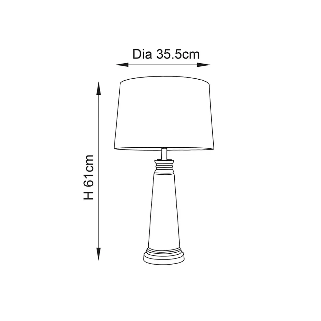 Winslet Hammered Glass Table Lamp C/W Teal Shade