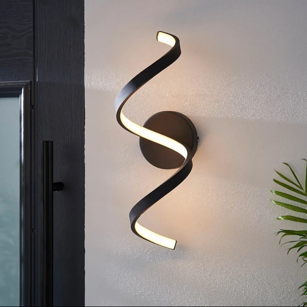 Astral LED Wall Light in Black Finish IP44