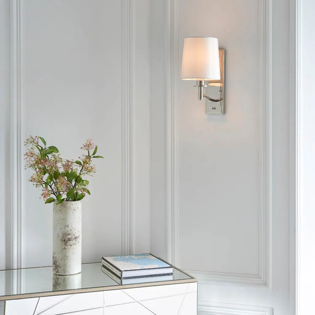 Ortona Bright Nickel Wall Light