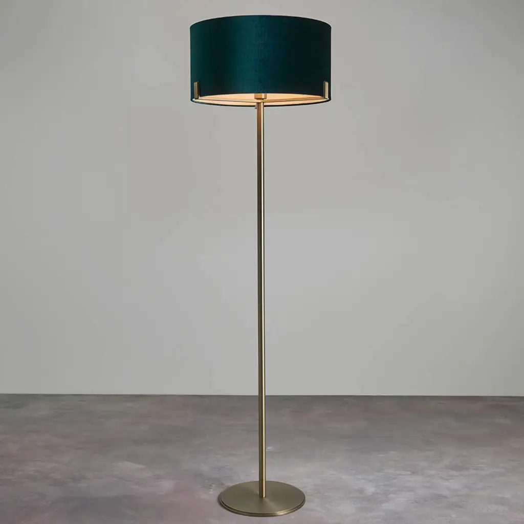 Hayfield Floor Light in Matt Antique Brass