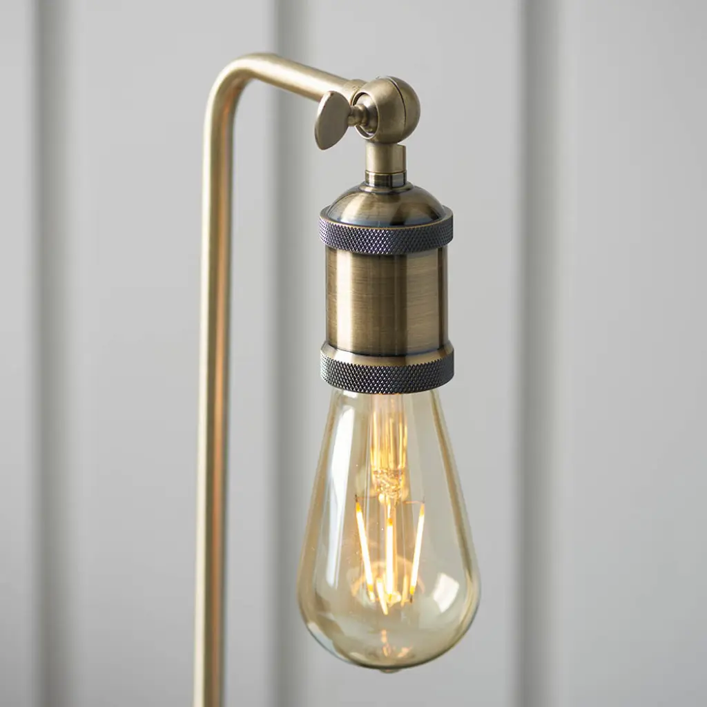 Hal Table Lamp in Antique Brass Finish