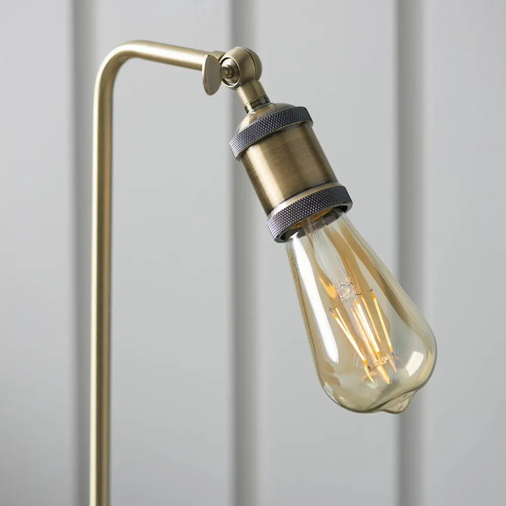Hal Table Lamp in Antique Brass Finish