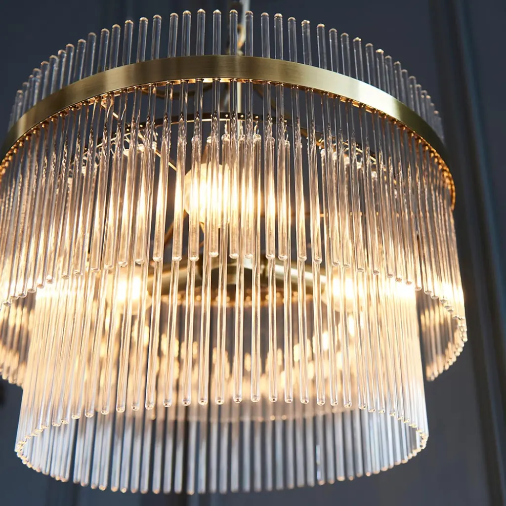 Marietta 3 Light Antique Brass Pendant