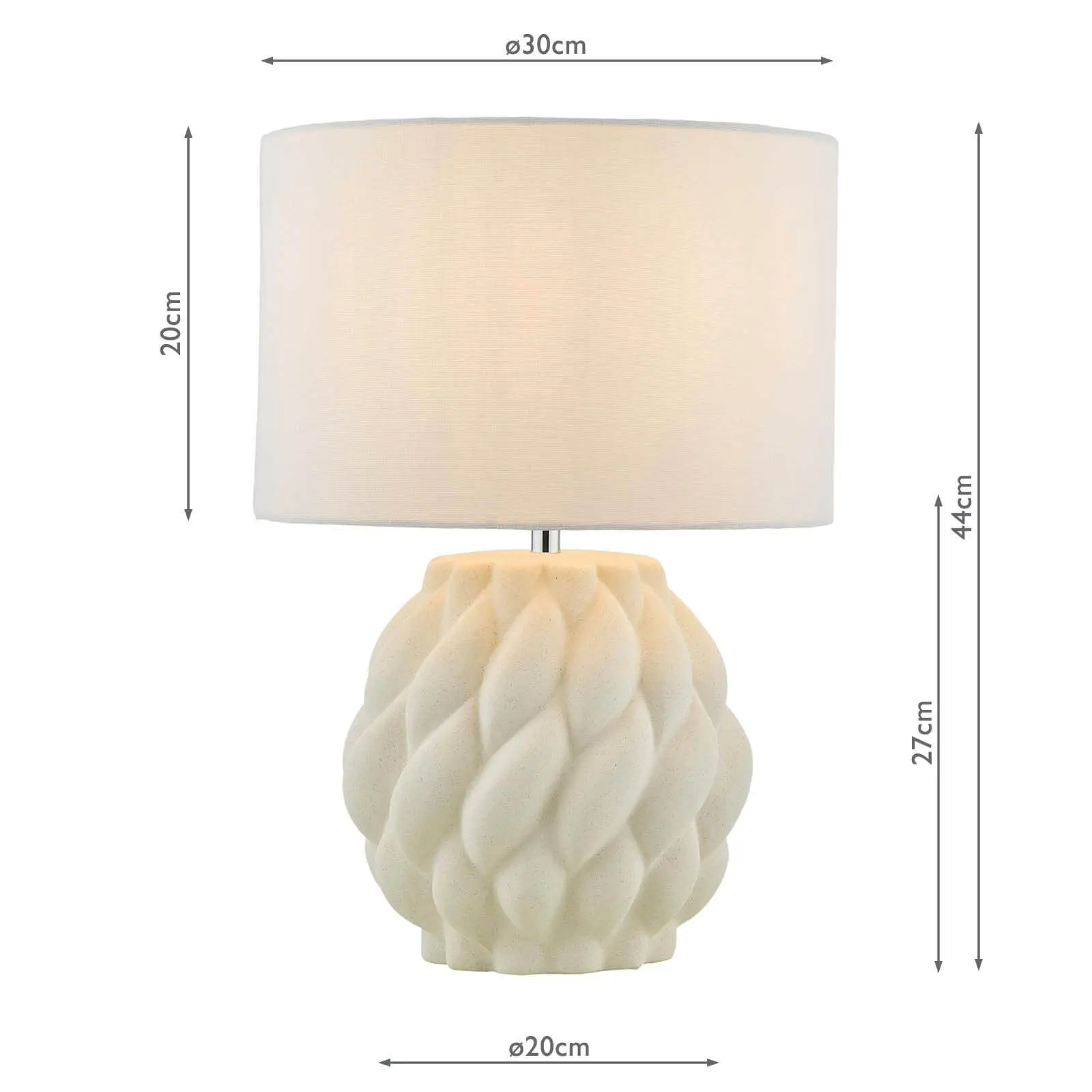 Idonia Table Lamp C/W White Linen Shade