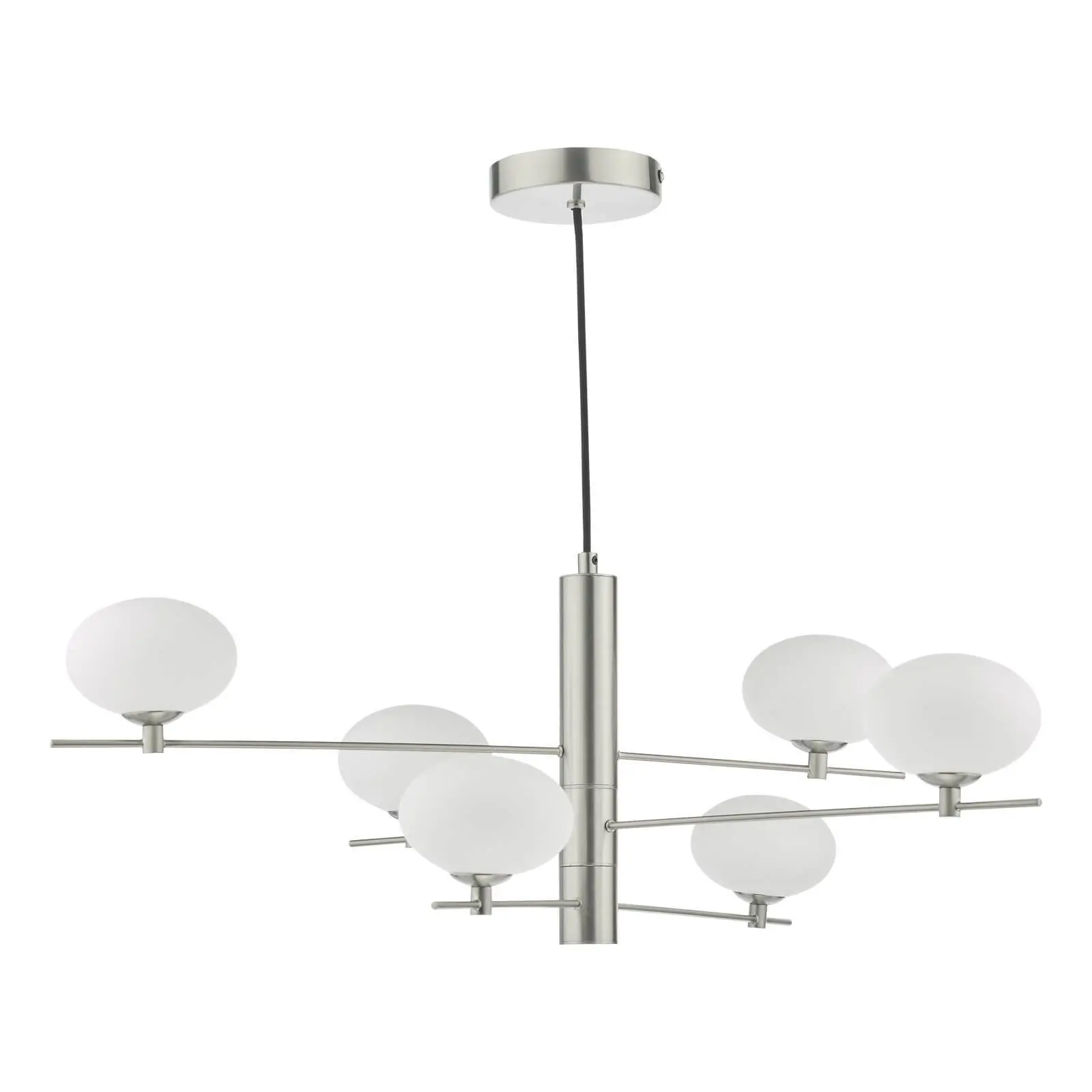 Jasper 6 Light Satin Nickel Pendant