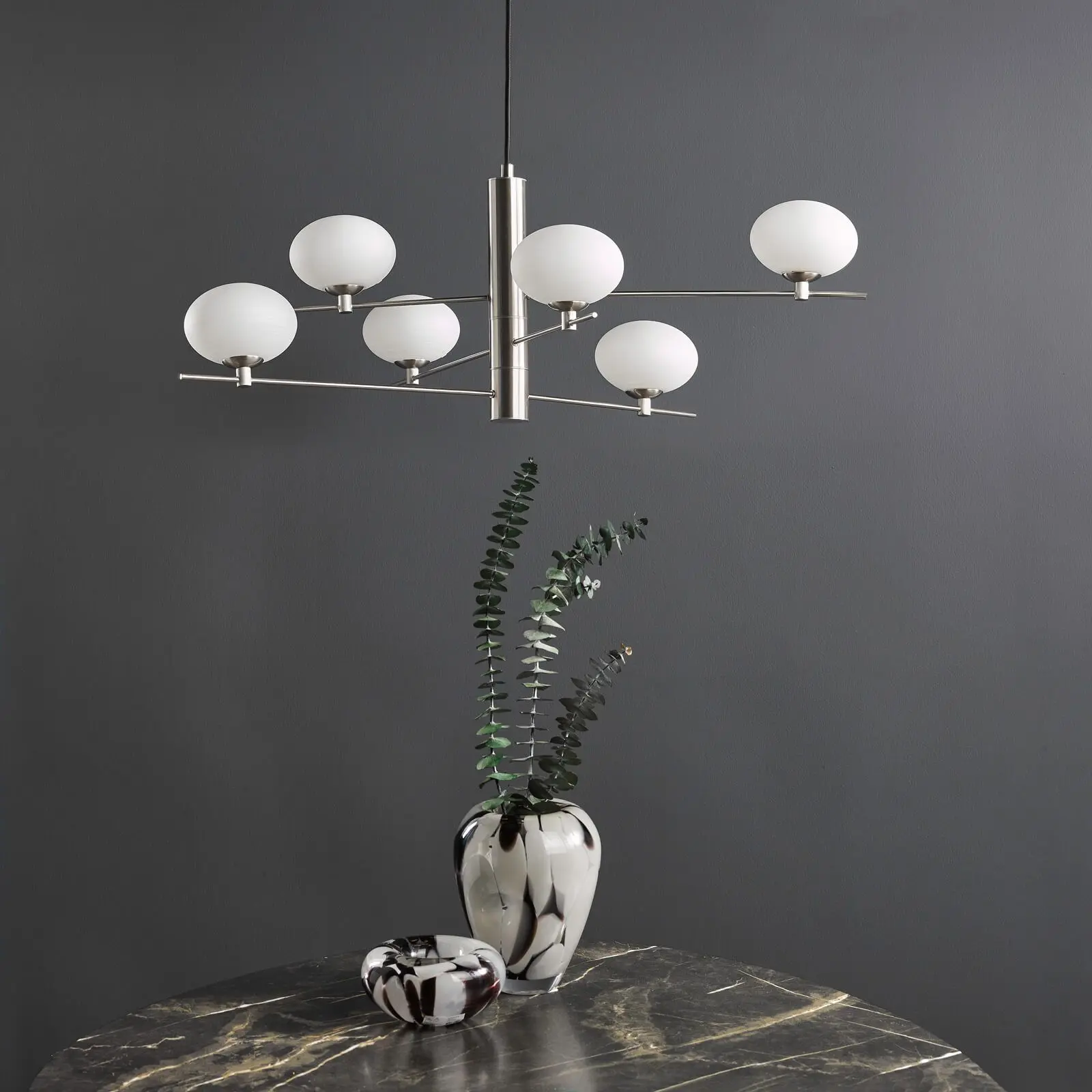 Jasper 6 Light Satin Nickel Pendant