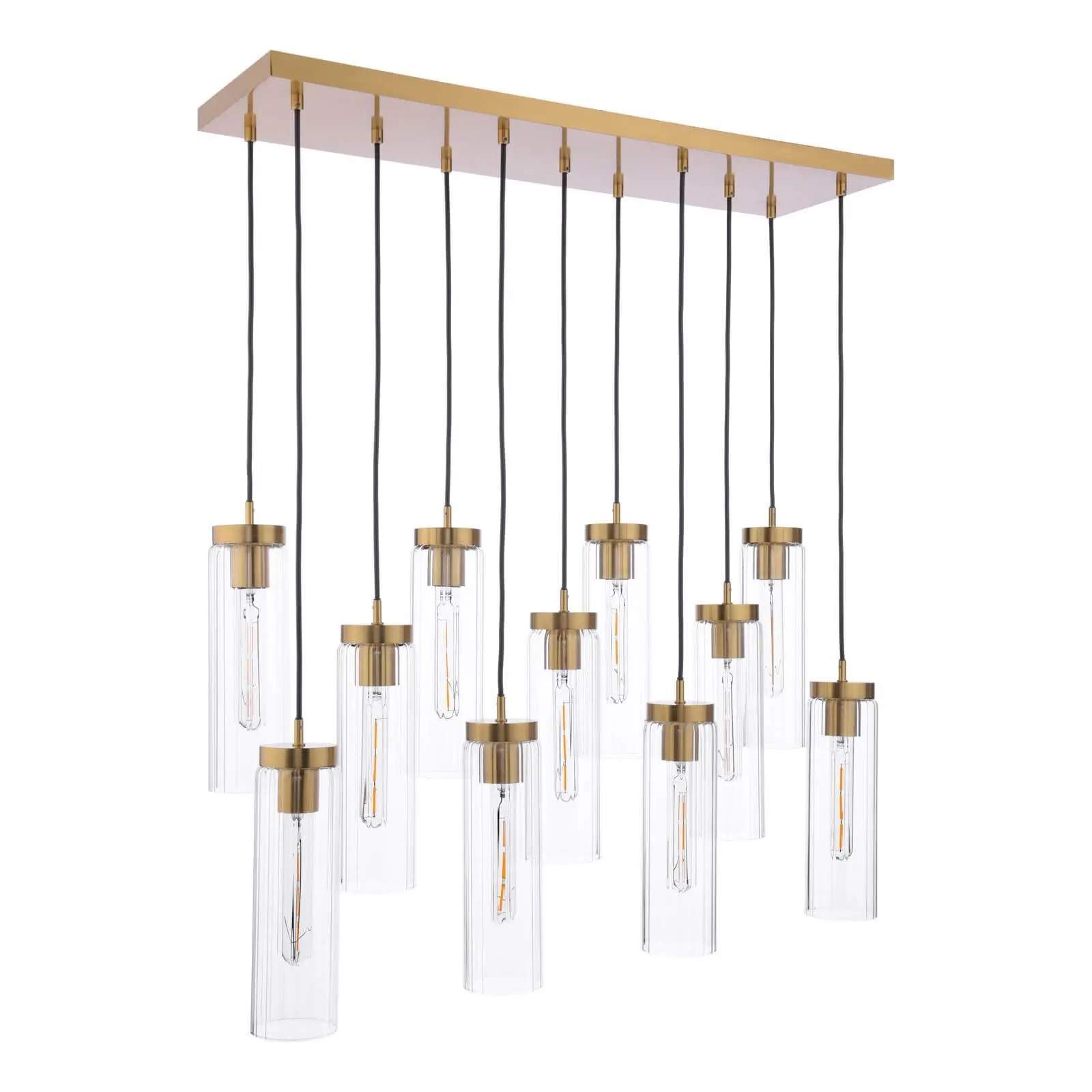 Jodelle 11 Light Polished Bronze Bar Pendant