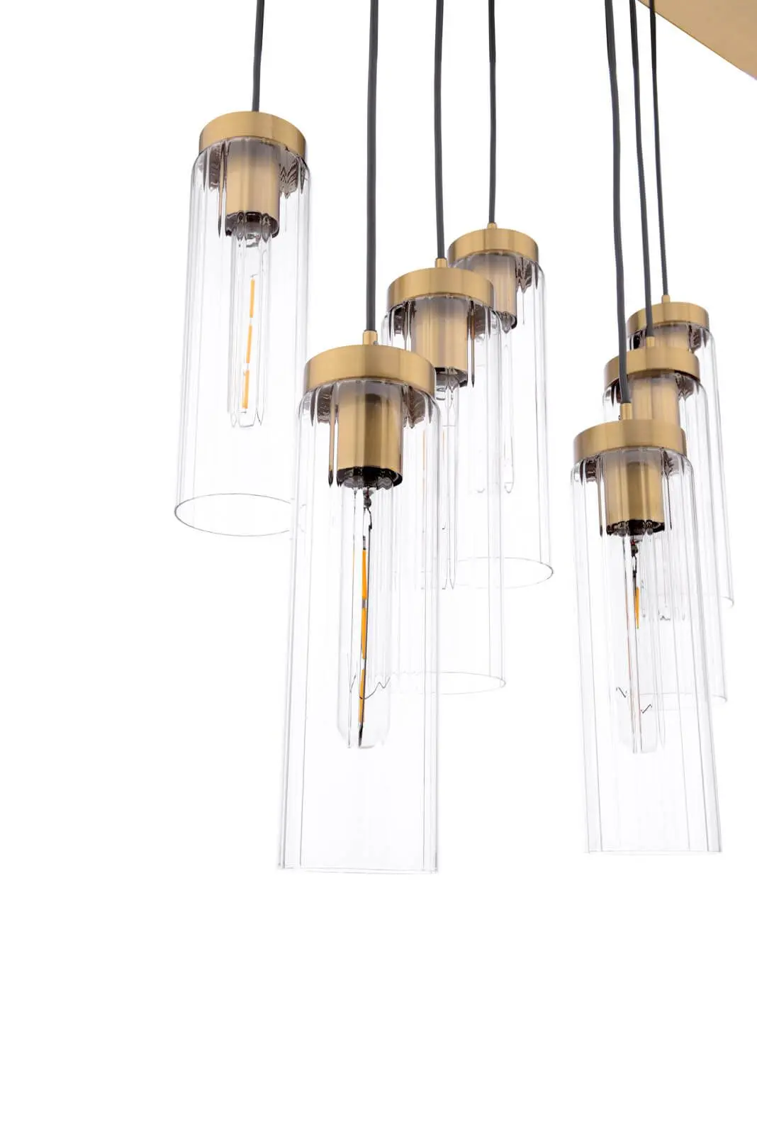 Jodelle 11 Light Polished Bronze Bar Pendant