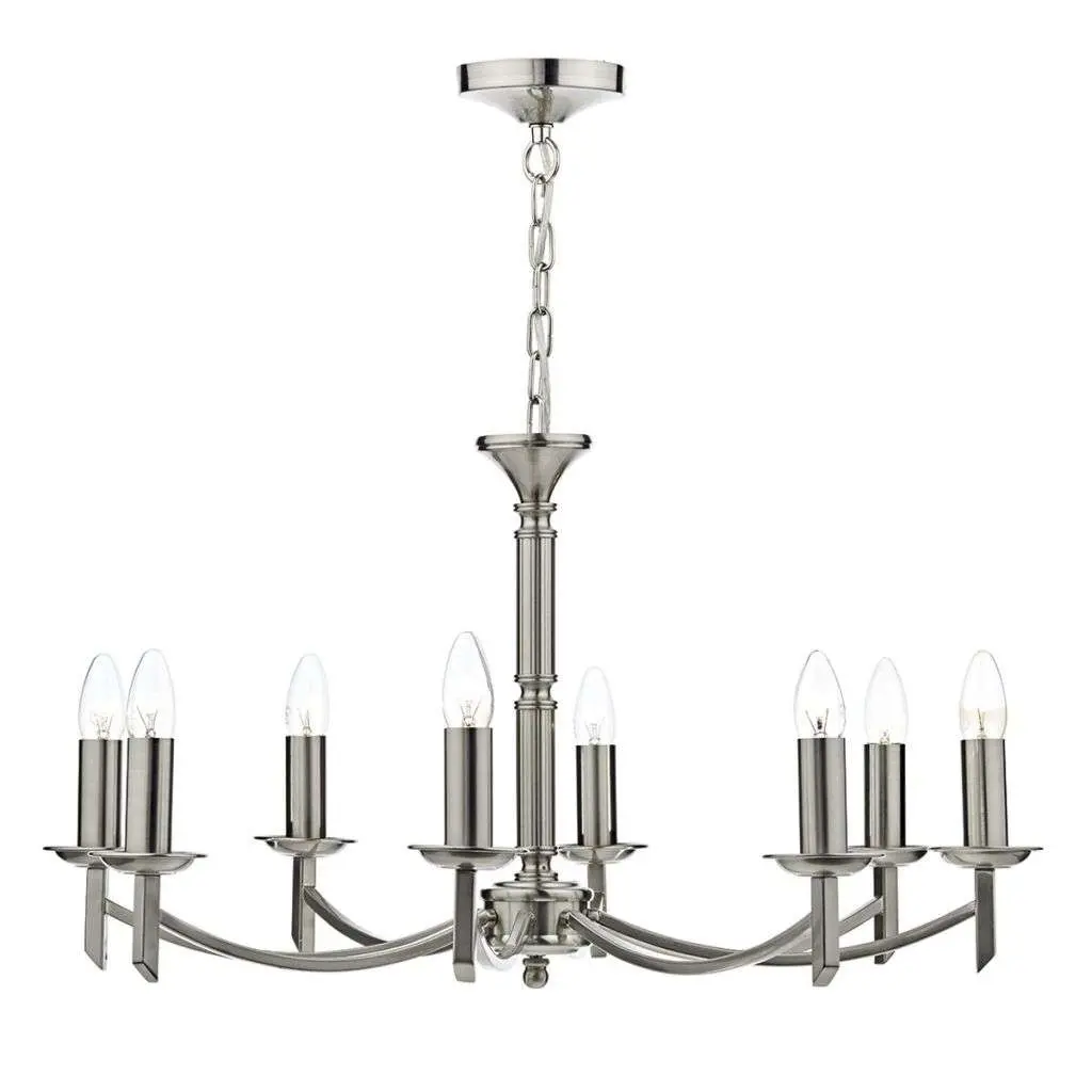 Ambassador 8 Light Dual Mount Pendant Satin Chrome