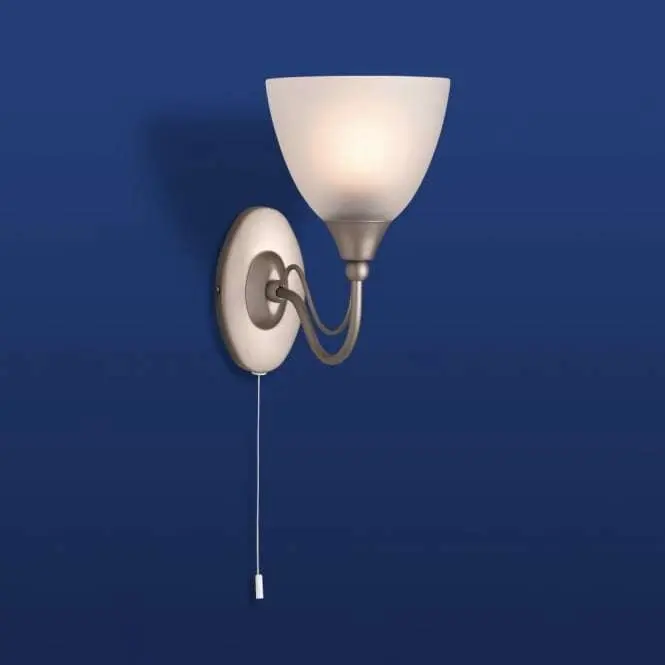 Antique Satin Steel Wall Sconce Fitting