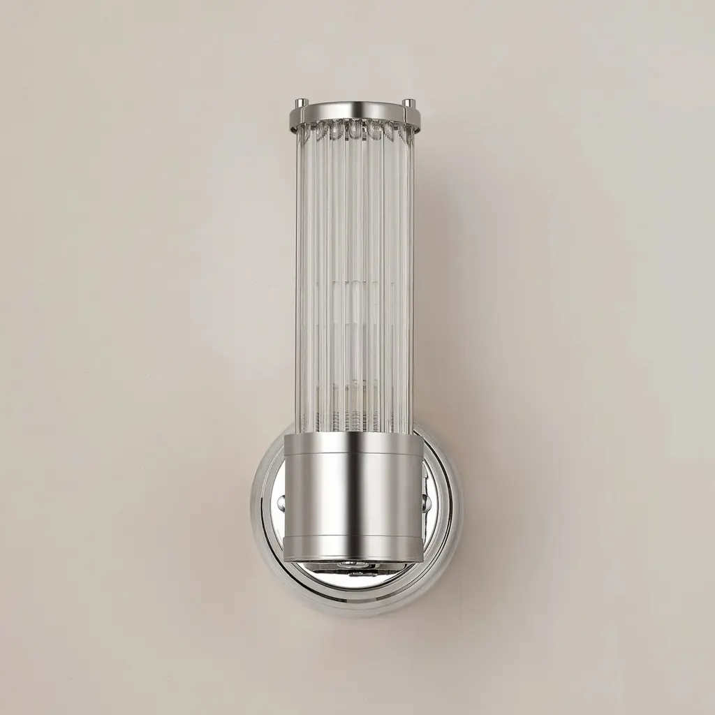 Appeal Single Wall Light in Polished Nickel IP44