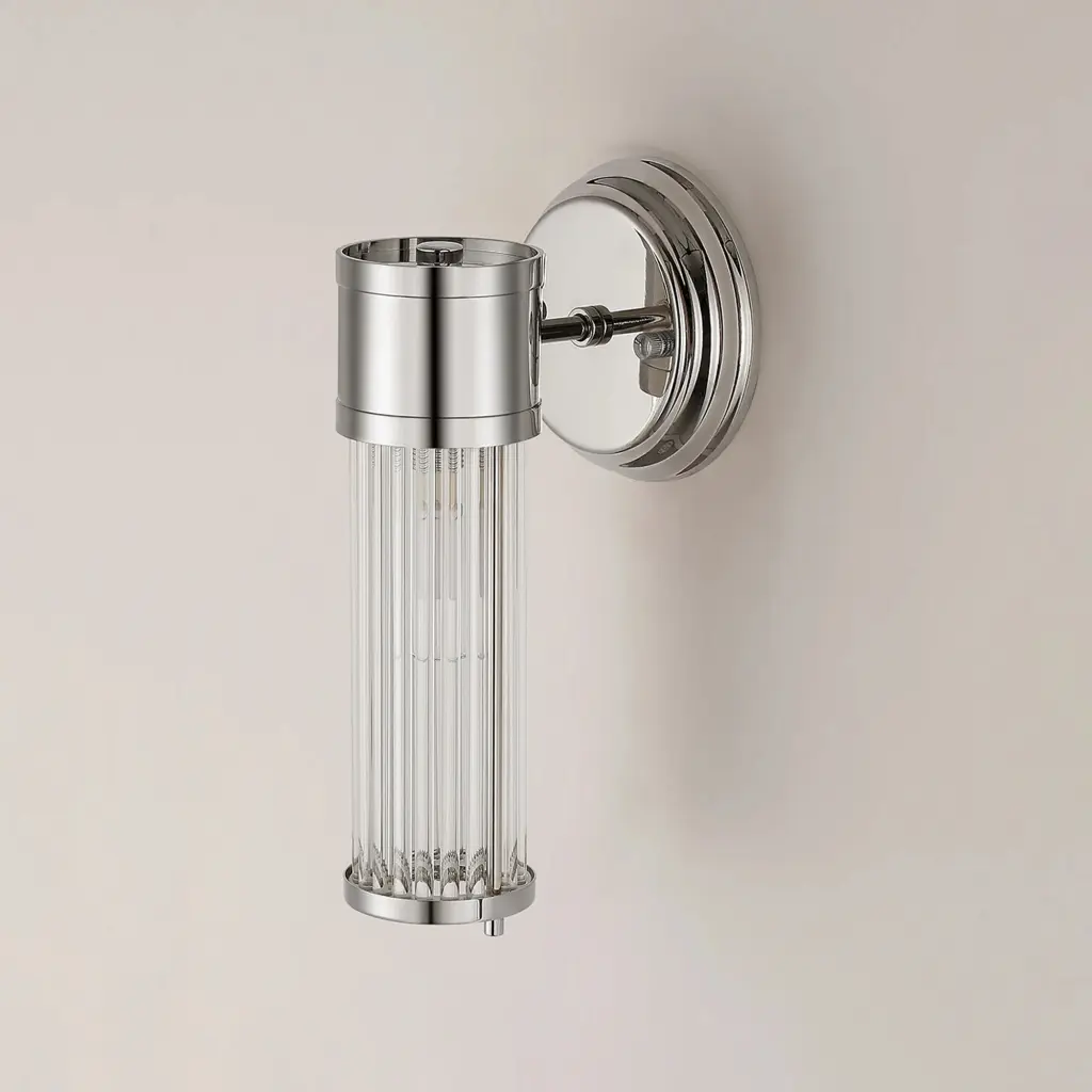 Appeal Single Wall Light in Polished Nickel IP44