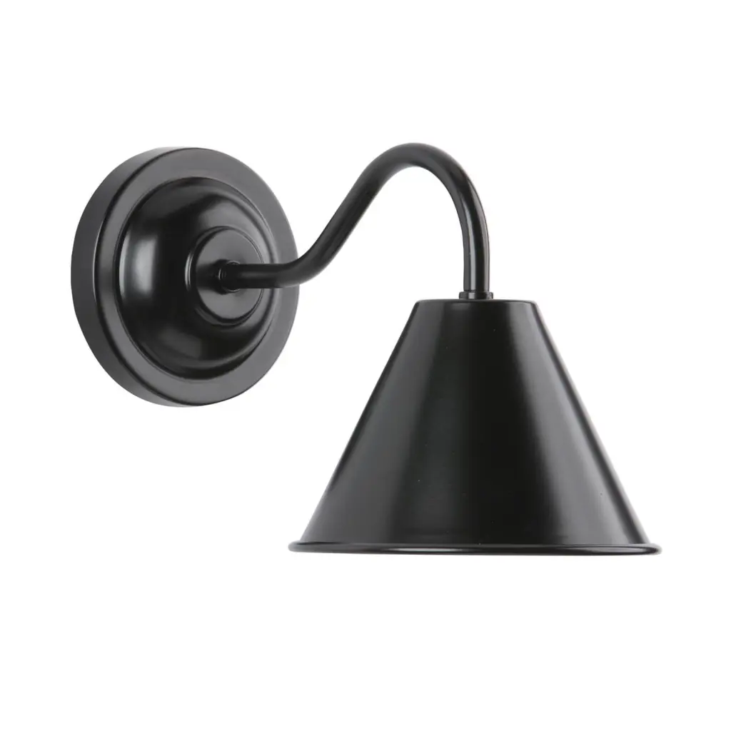 Avon IP44 Black Single Wall Light