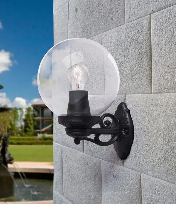Bisso Globe 300mm Wall Light Clear Diffuser