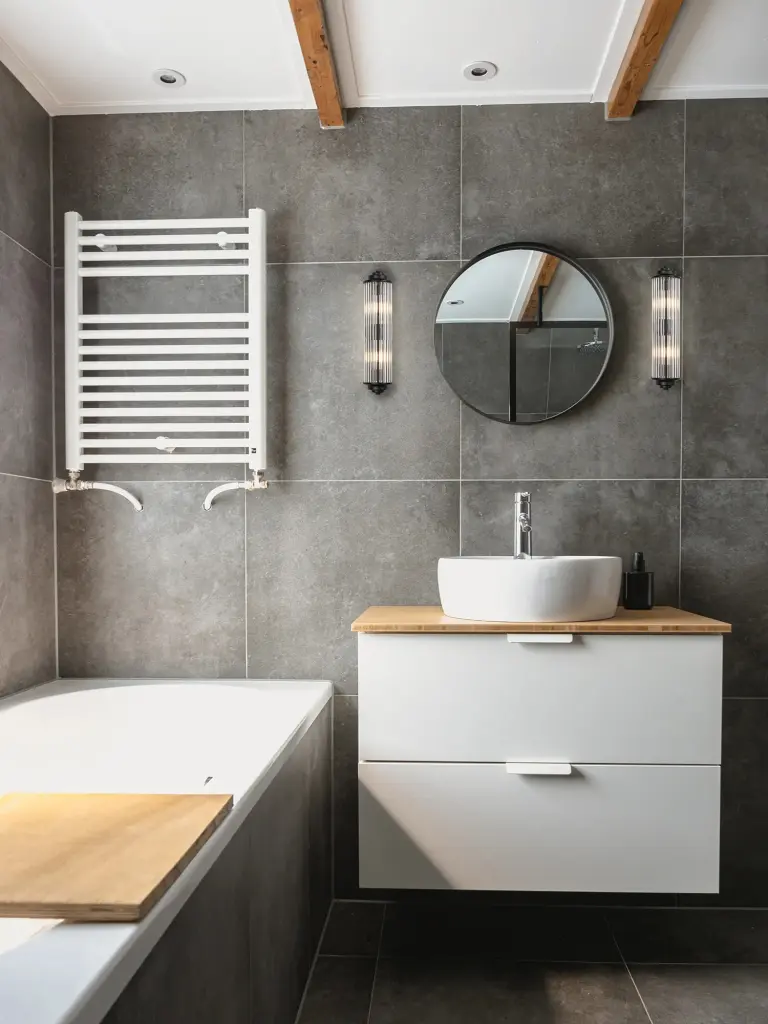 Appeal Small Flush Wall Light in Satin Black IP44