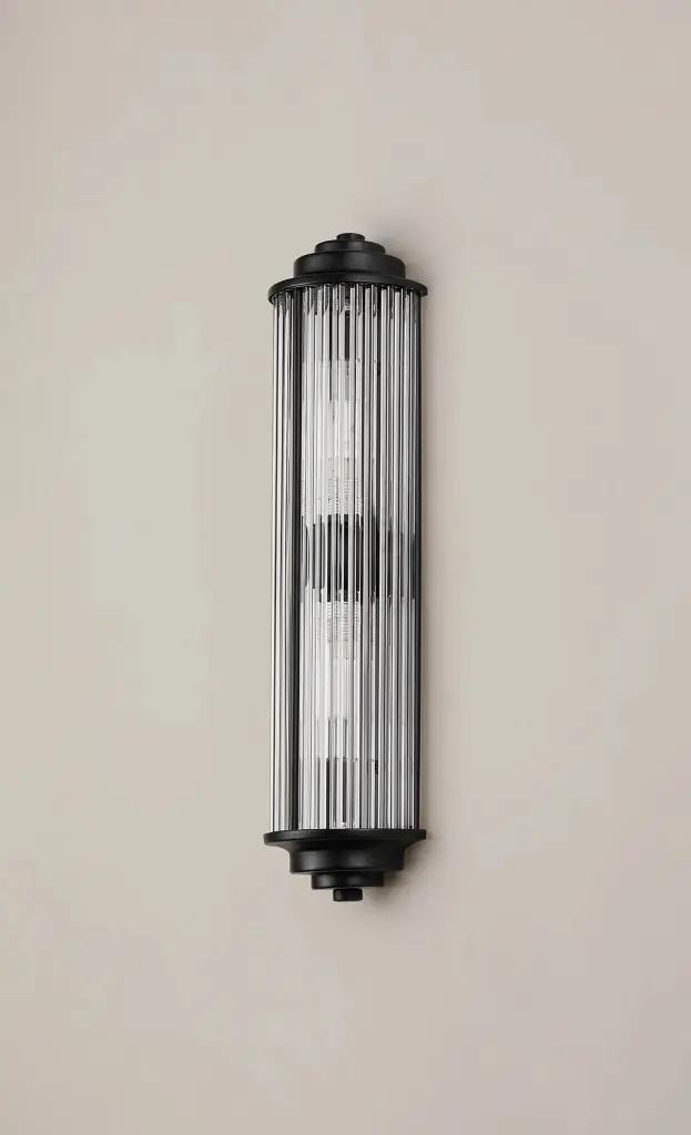 Appeal Small Flush Wall Light in Satin Black IP44