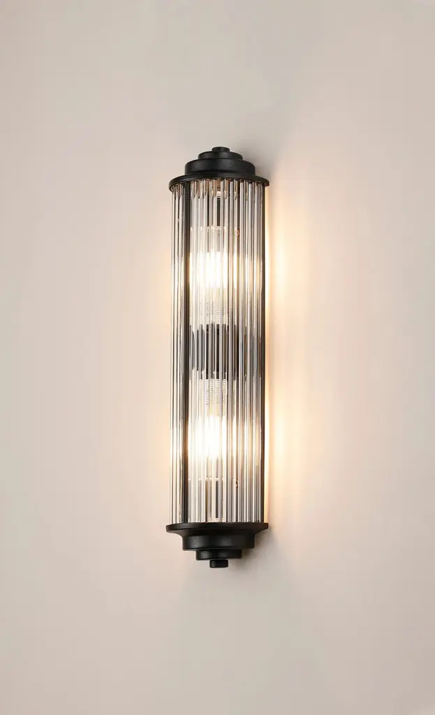 Appeal Small Flush Wall Light in Satin Black IP44