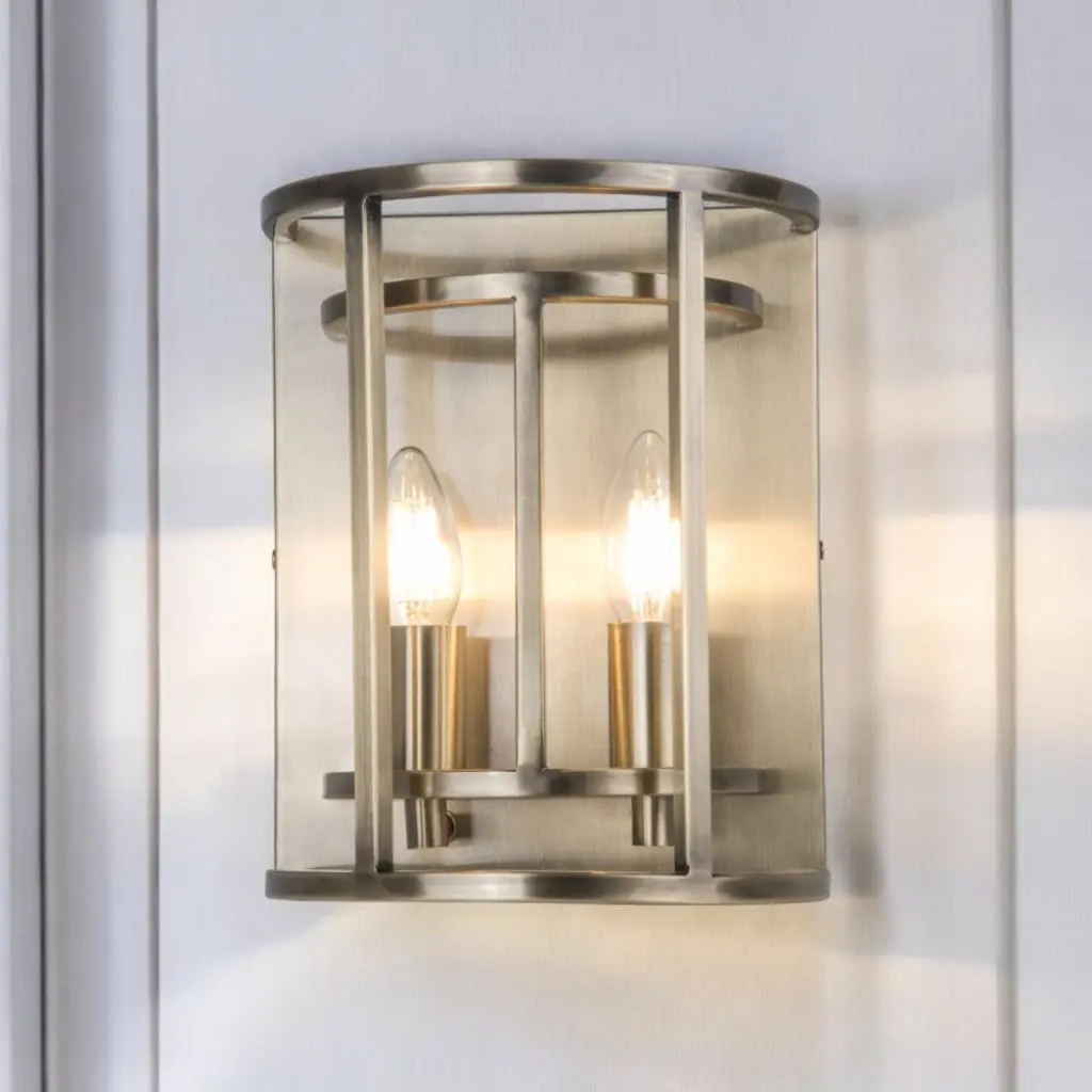Chester 2 Light Wall Fitting in Antique Brass